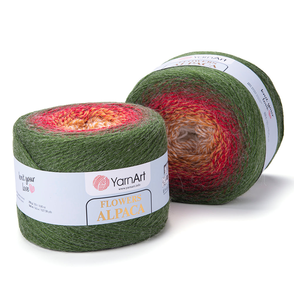 YarnArt Flowers Alpaca 2 x 250g - 940m - 20% Alpaca - 80% Acrylic Knitting Crochet Yarn