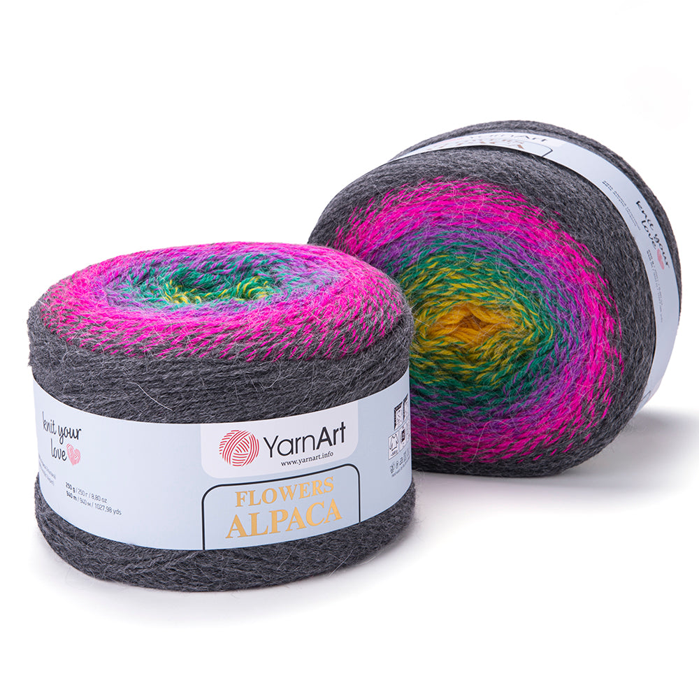 YarnArt Flowers Alpaca 2 x 250g - 940m - 20% Alpaca - 80% Acrylic Knitting Crochet Yarn