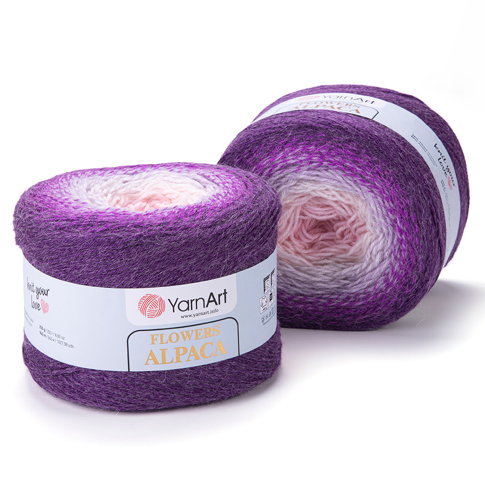 YarnArt Flowers Alpaca 2 x 250g - 940m - 20% Alpaca - 80% Acrylic Knitting Crochet Yarn