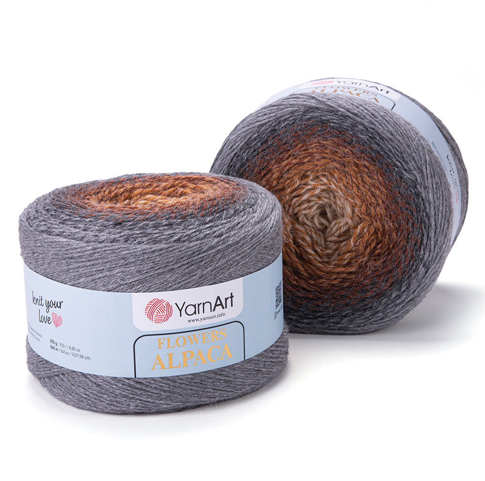 YarnArt Flowers Alpaca 2 x 250g - 940m - 20% Alpaca - 80% Acrylic Knitting Crochet Yarn