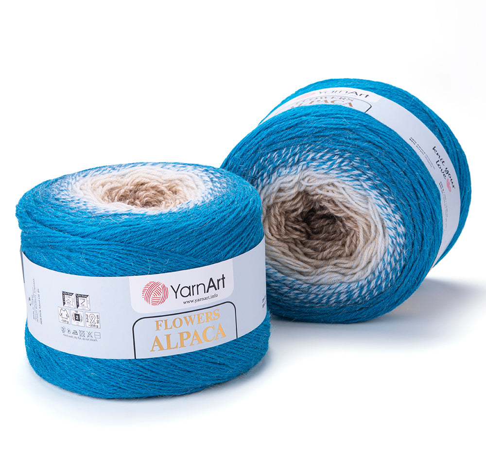 YarnArt Flowers Alpaca 2 x 250g - 940m - 20% Alpaca - 80% Acrylic Knitting Crochet Yarn