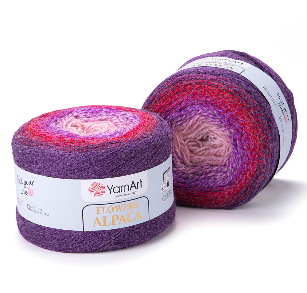 YarnArt Flowers Alpaca 2 x 250g - 940m - 20% Alpaca - 80% Acrylic Knitting Crochet Yarn