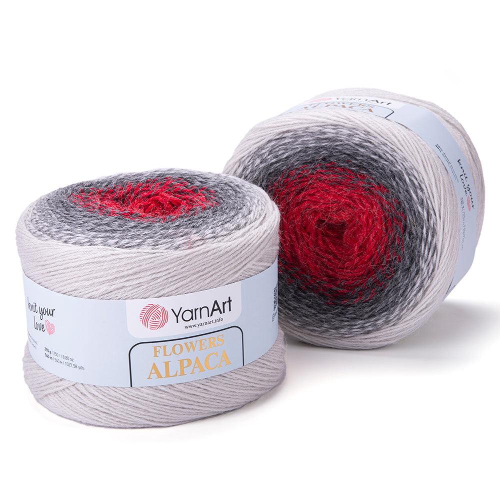 YarnArt Flowers Alpaca 2 x 250g - 940m - 20% Alpaca - 80% Acrylic Knitting Crochet Yarn