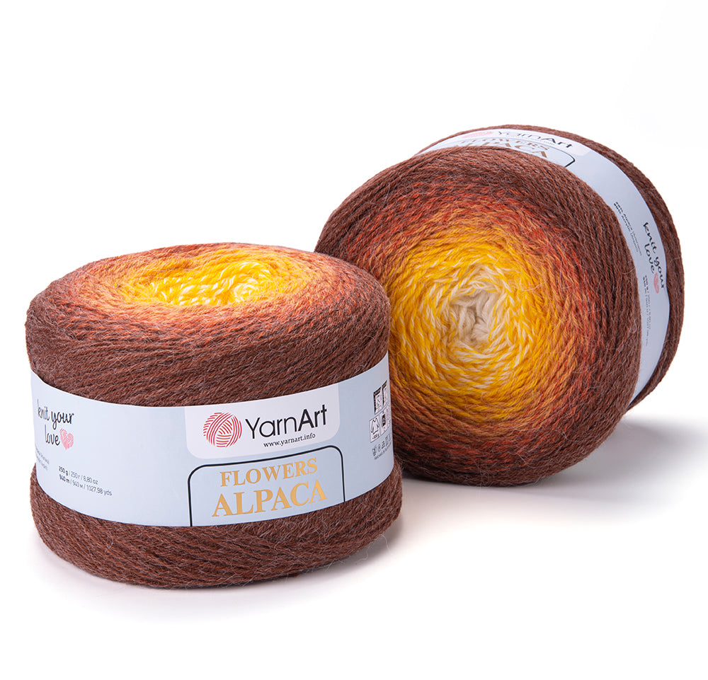 YarnArt Flowers Alpaca 2 x 250g - 940m - 20% Alpaca - 80% Acrylic Knitting Crochet Yarn