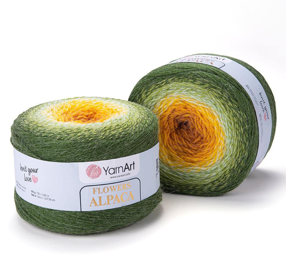 YarnArt Flowers Alpaca 2 x 250g - 940m - 20% Alpaca - 80% Acrylic Knitting Crochet Yarn