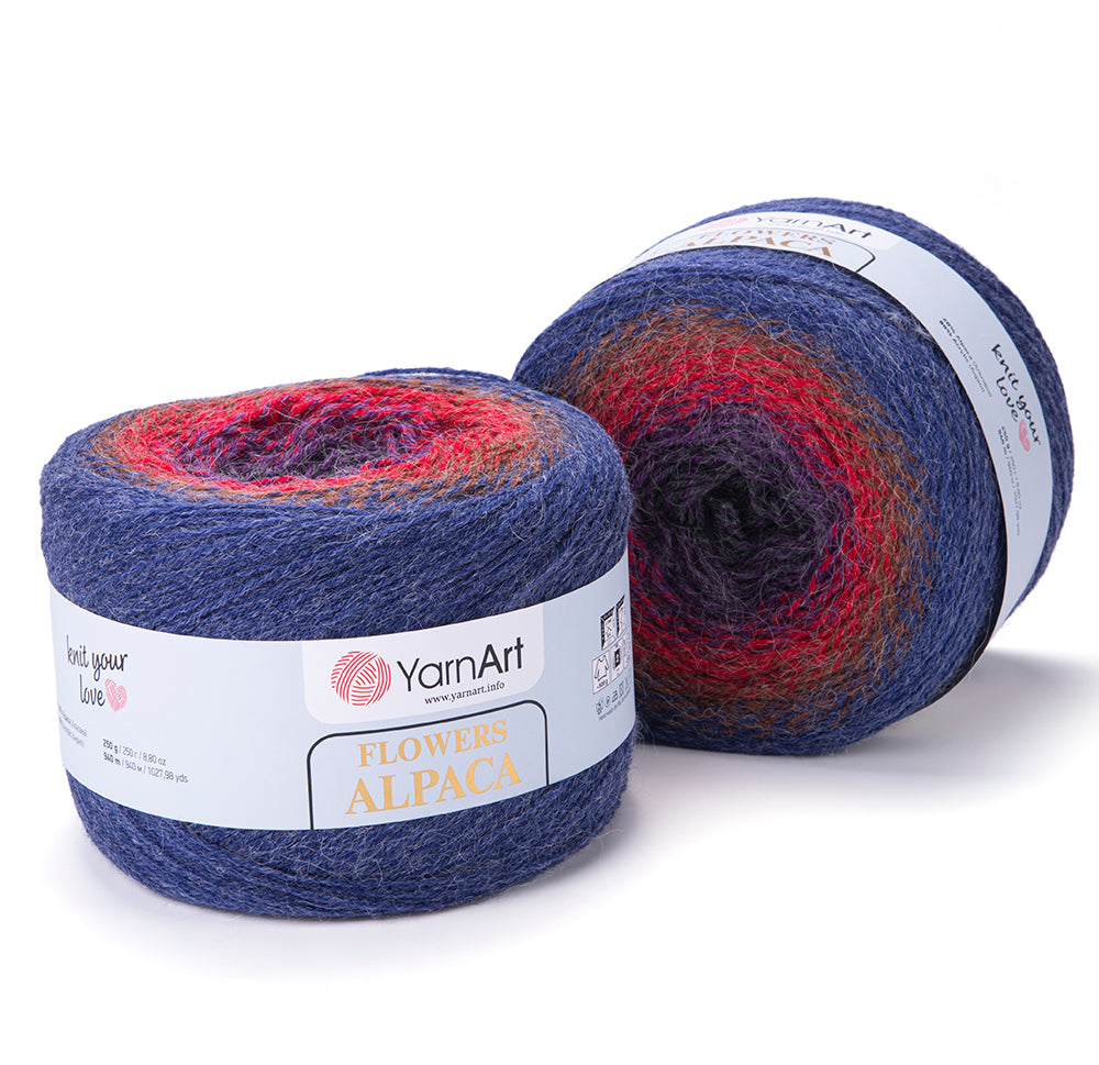 YarnArt Flowers Alpaca 2 x 250g - 940m - 20% Alpaca - 80% Acrylic Knitting Crochet Yarn