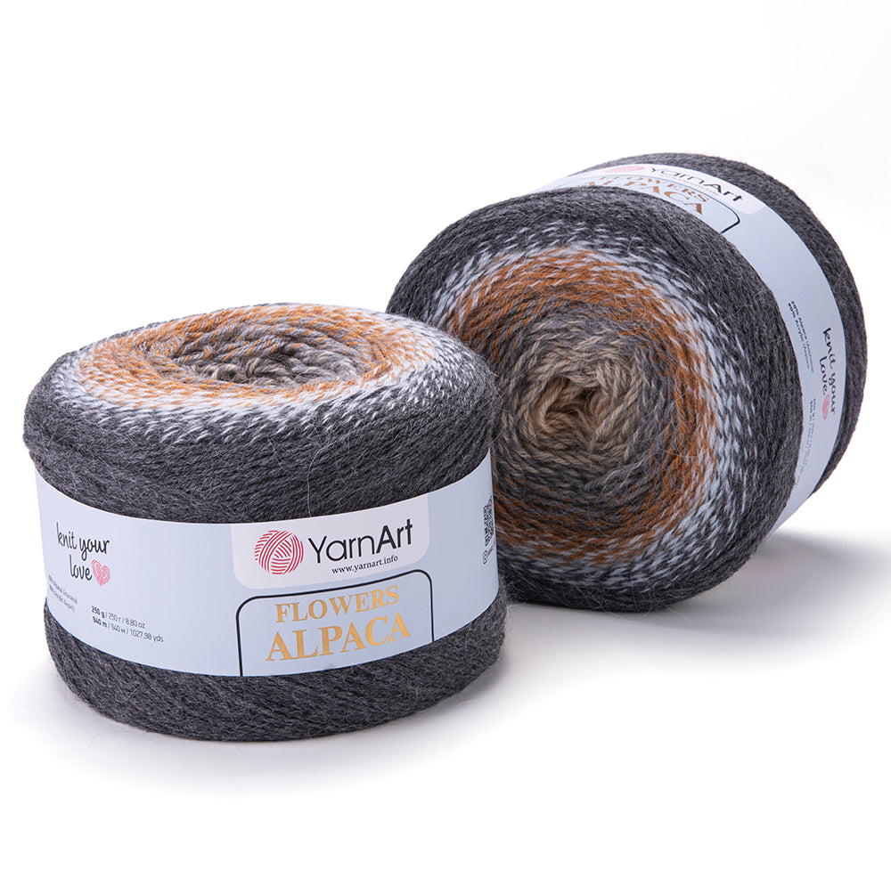 YarnArt Flowers Alpaca 2 x 250g - 940m - 20% Alpaca - 80% Acrylic Knitting Crochet Yarn