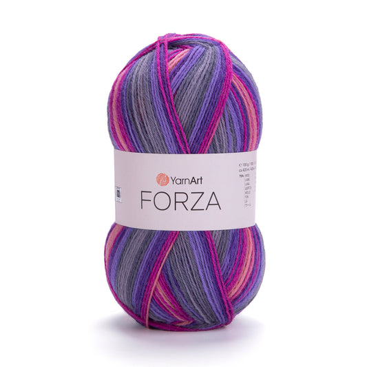 YarnArt Forza 5 x 100g - 420m - 75% Wool - 25% Polyamide Knitting Crochet Sock Yarn