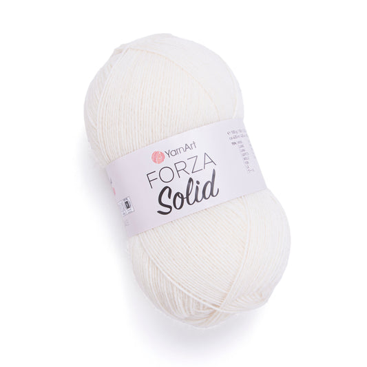 YarnArt Forza Solid 5 x 100g - 420m - 75% Wool - 25% Polyamide Knitting Crochet Sock Yarn