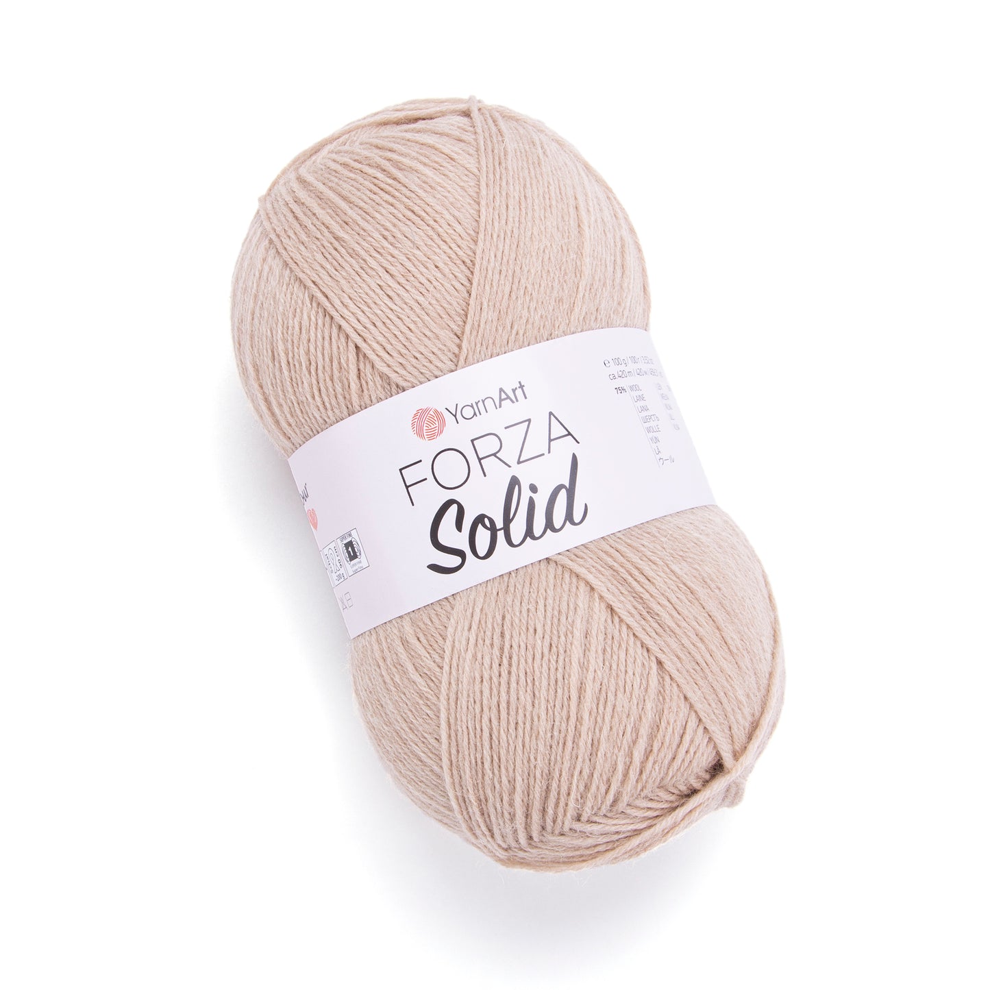 YarnArt Forza Solid 5 x 100g - 420m - 75% Wool - 25% Polyamide Knitting Crochet Sock Yarn