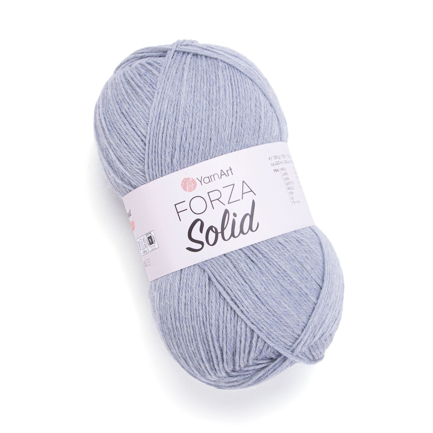 YarnArt Forza Solid 5 x 100g - 420m - 75% Wool - 25% Polyamide Knitting Crochet Sock Yarn