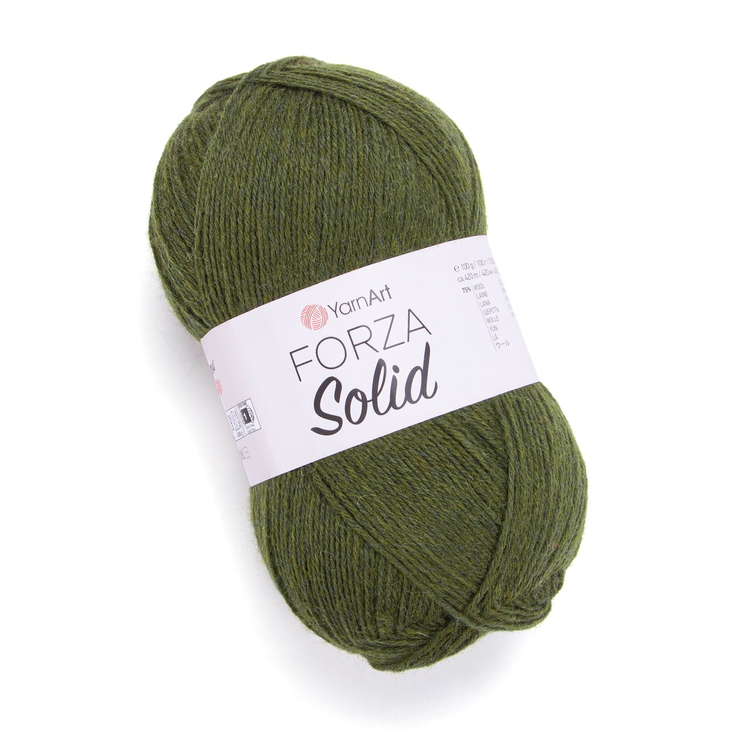 YarnArt Forza Solid 5 x 100g - 420m - 75% Wool - 25% Polyamide Knitting Crochet Sock Yarn