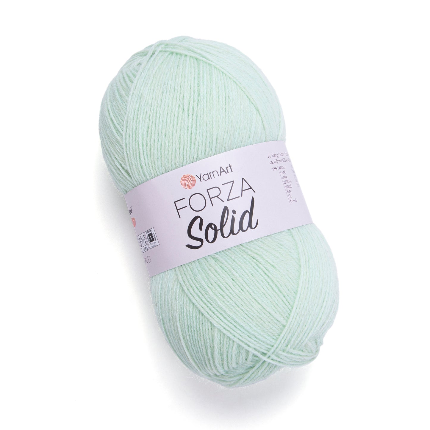 YarnArt Forza Solid 5 x 100g - 420m - 75% Wool - 25% Polyamide Knitting Crochet Sock Yarn