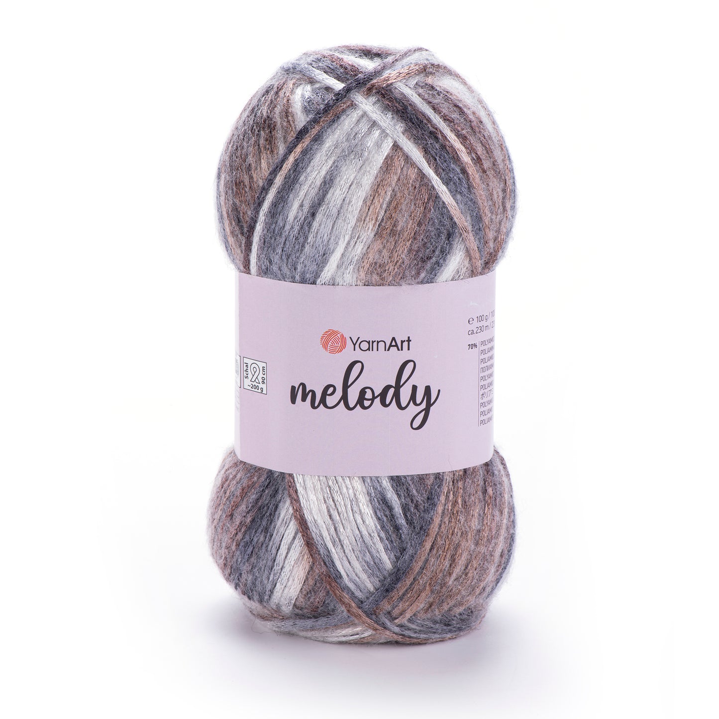 YarnArt Melody 5 x 100g - 230m - 9% Wool - 21% Acrylic - 70% Polyamide Knitting Crochet Yarn