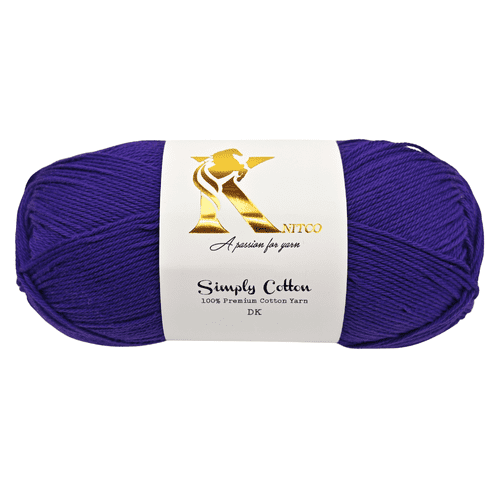 Knitco Simply Cotton DK 1 x 100g Balls 100% Premium Cotton - 250 metres - Knitting Crochet Yarn