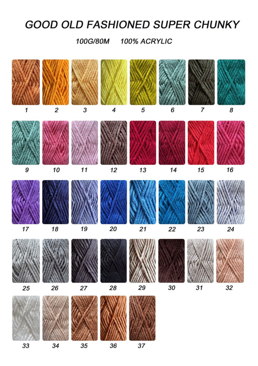 Knitco Good Old Fashioned Super Chunky 5 x 100g - 80m - 100% Acrylic Knitting Crochet Yarn