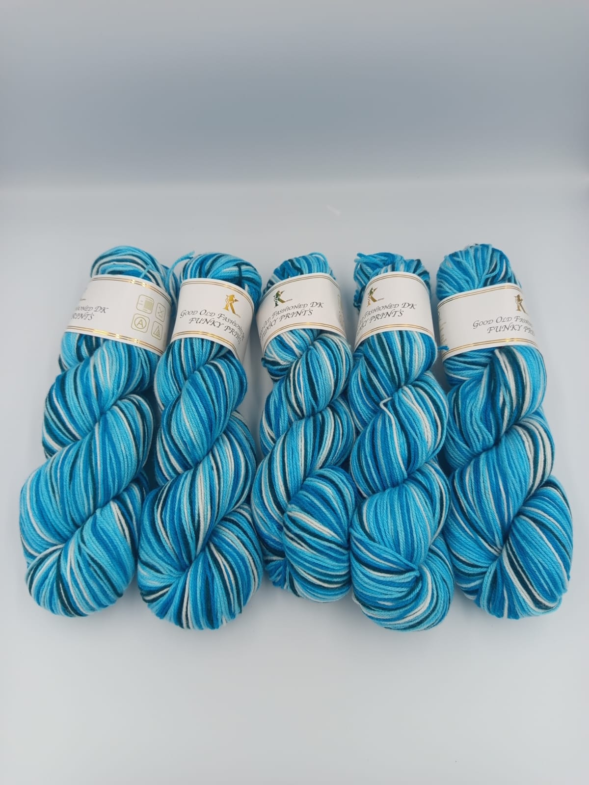 Knitco Funky Prints Hanks 5 x 100g - 280m - 100% Acrylic Knitting Crochet Yarn