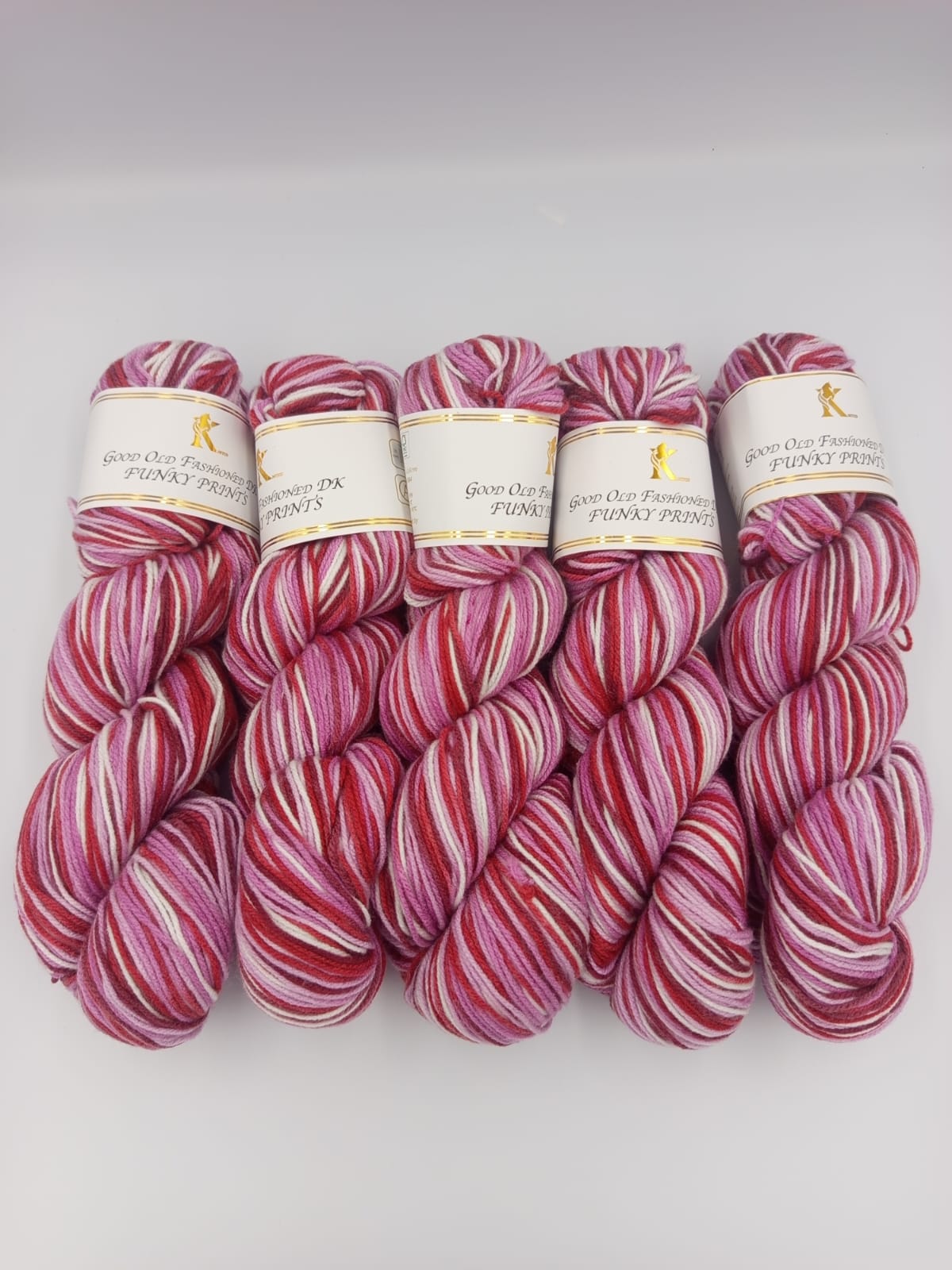 Knitco Funky Prints Hanks 5 x 100g - 280m - 100% Acrylic Knitting Crochet Yarn