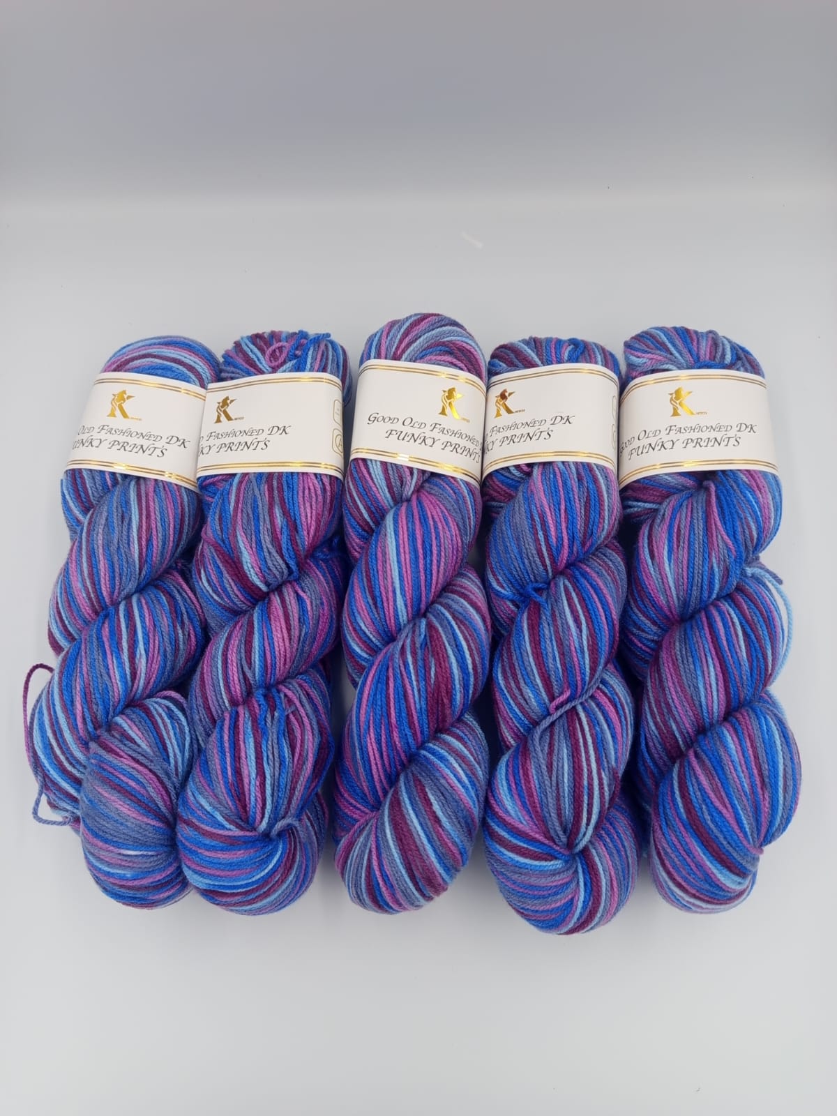 Knitco Funky Prints Hanks 5 x 100g - 280m - 100% Acrylic Knitting Crochet Yarn