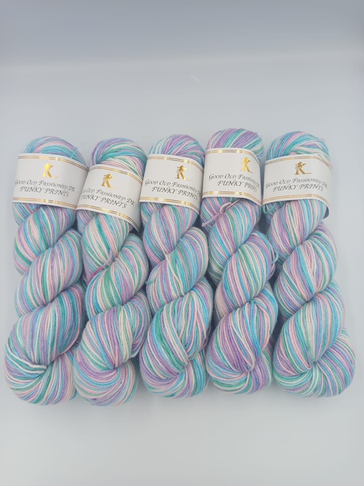 Knitco Funky Prints Hanks 5 x 100g - 280m - 100% Acrylic Knitting Crochet Yarn