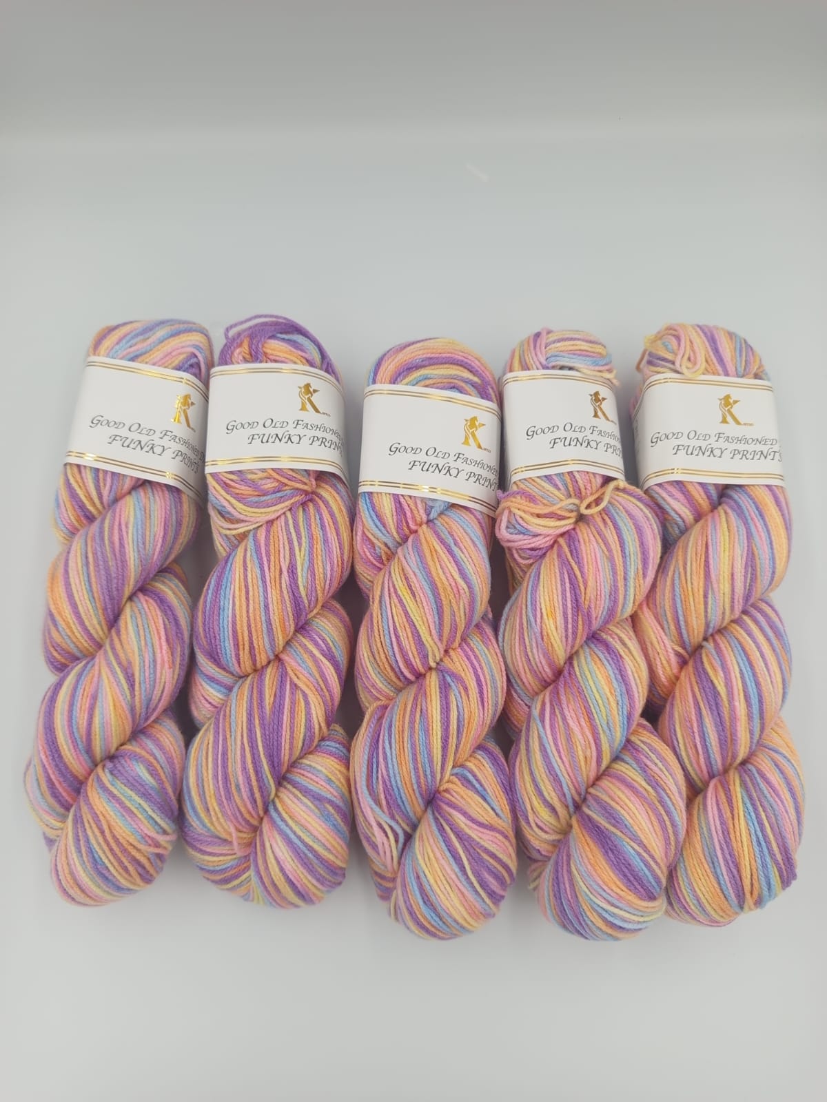 Knitco Funky Prints Hanks 5 x 100g - 280m - 100% Acrylic Knitting Crochet Yarn