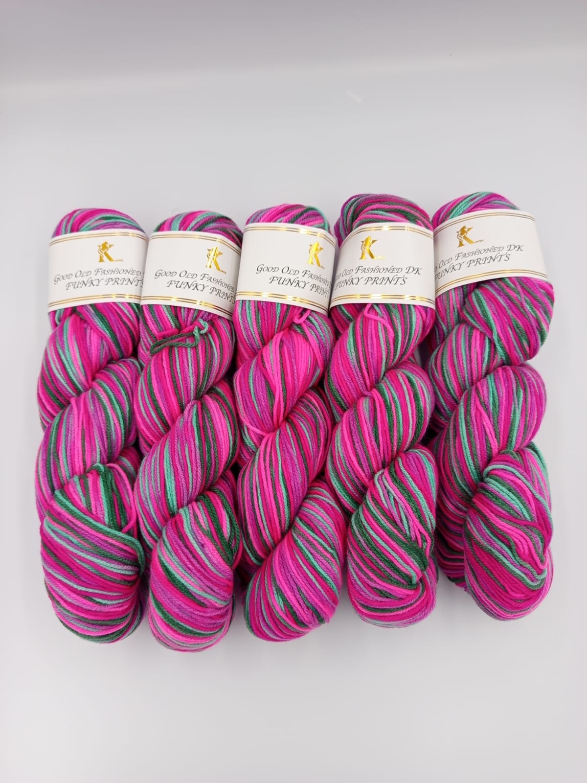 Knitco Funky Prints Hanks 5 x 100g - 280m - 100% Acrylic Knitting Crochet Yarn