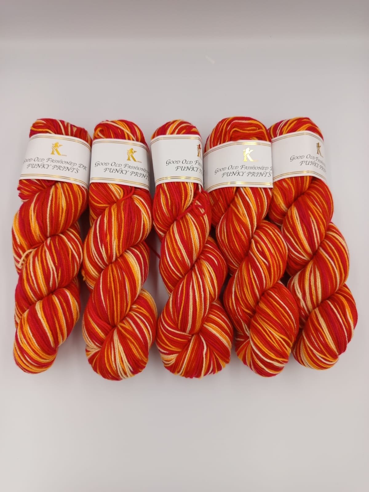 Knitco Funky Prints Hanks 5 x 100g - 280m - 100% Acrylic Knitting Crochet Yarn