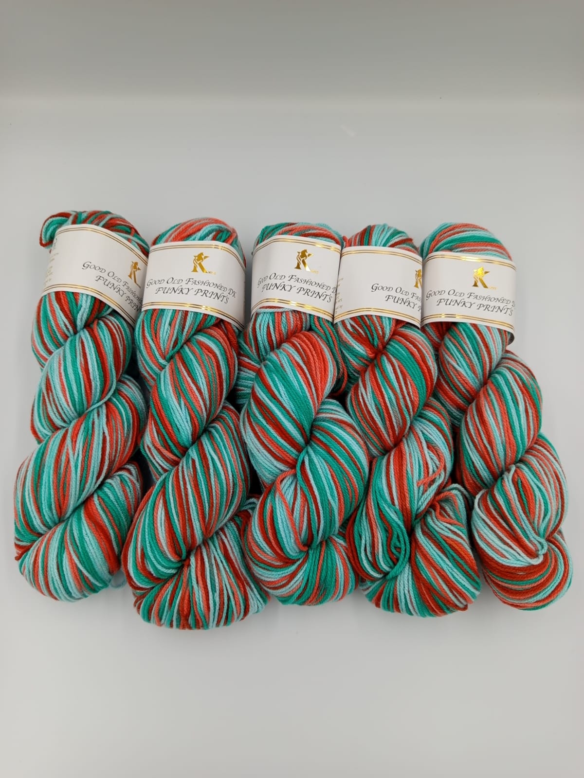 Knitco Funky Prints Hanks 5 x 100g - 280m - 100% Acrylic Knitting Crochet Yarn