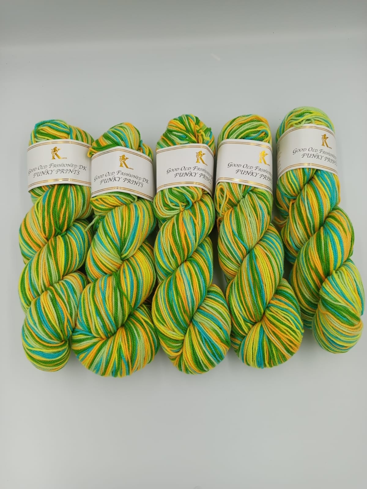 Knitco Funky Prints Hanks 5 x 100g - 280m - 100% Acrylic Knitting Crochet Yarn