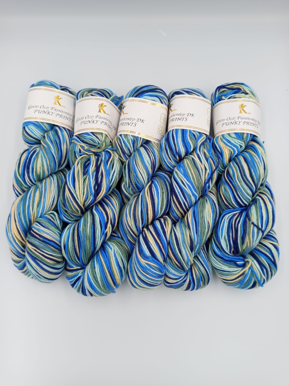 Knitco Funky Prints Hanks 5 x 100g - 280m - 100% Acrylic Knitting Crochet Yarn