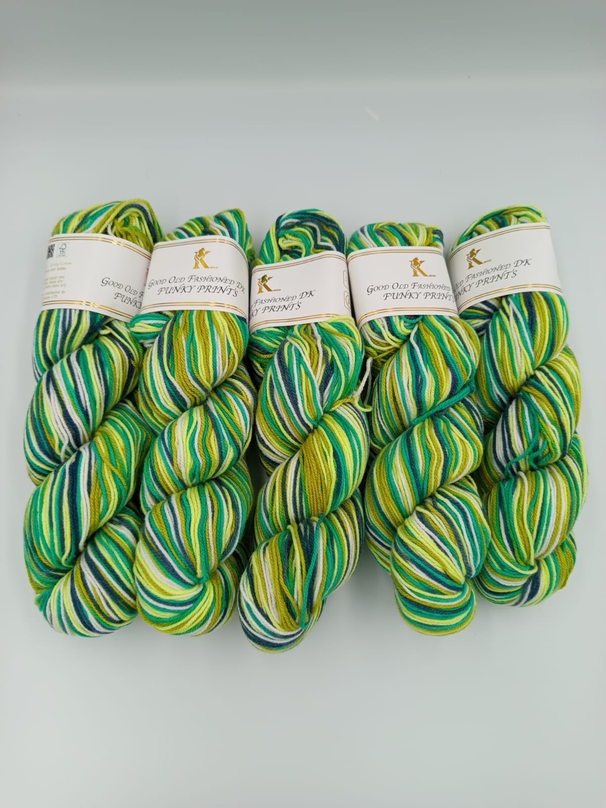 Knitco Funky Prints Hanks 5 x 100g - 280m - 100% Acrylic Knitting Crochet Yarn