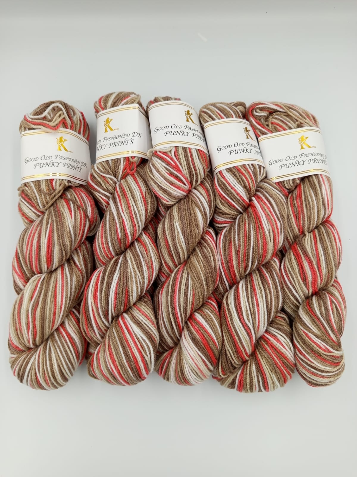 Knitco Funky Prints Hanks 5 x 100g - 280m - 100% Acrylic Knitting Crochet Yarn