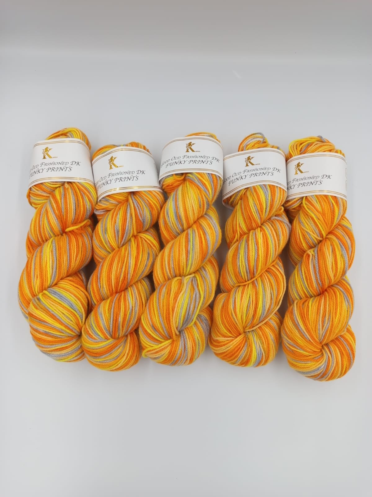 Knitco Funky Prints Hanks 5 x 100g - 280m - 100% Acrylic Knitting Crochet Yarn