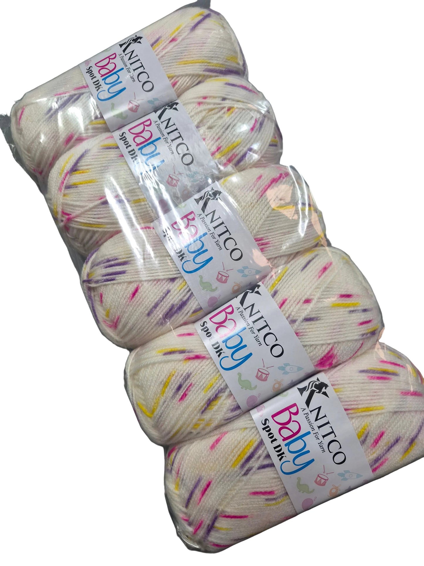 Knitco Baby Spot DK 5 x 100g - 300m - 100% Acrylic Knitting Crochet Yarn