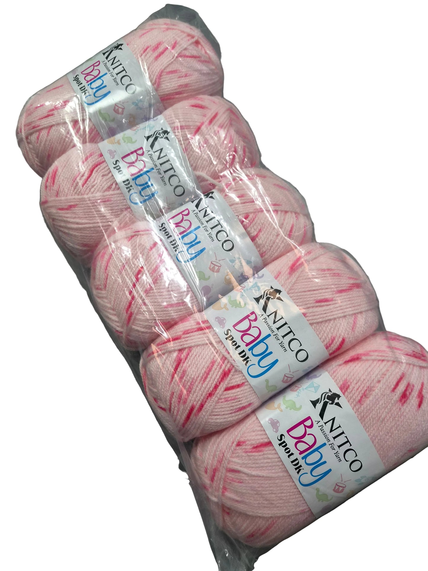 Knitco Baby Spot DK 5 x 100g - 300m - 100% Acrylic Knitting Crochet Yarn
