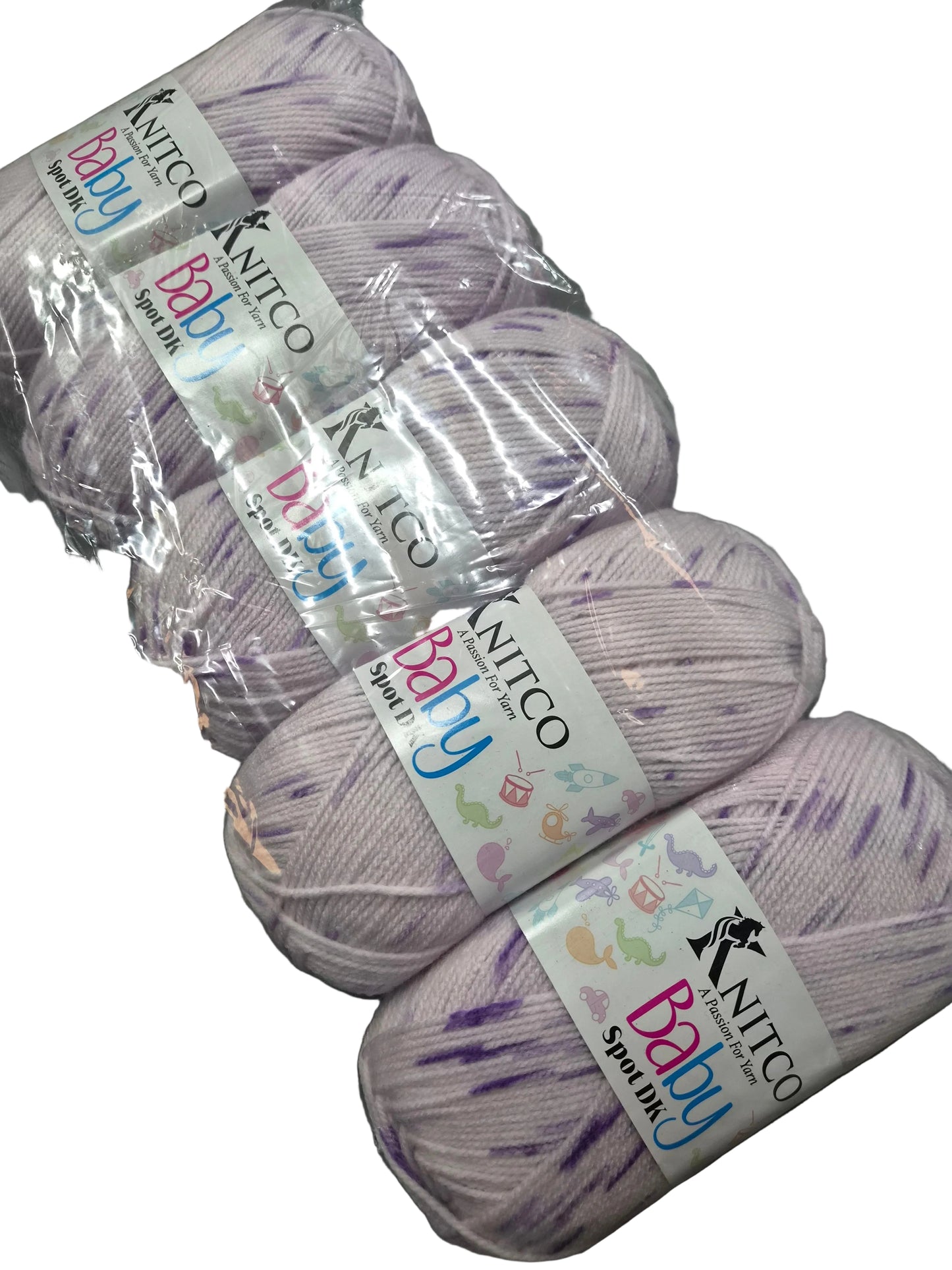 Knitco Baby Spot DK 5 x 100g - 300m - 100% Acrylic Knitting Crochet Yarn