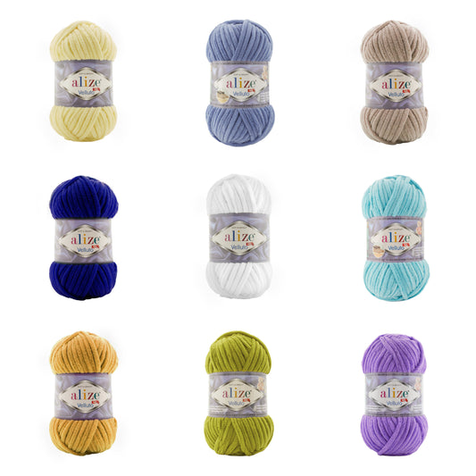 Alize Velluto 5 x 100g - 68m 100% Micropolyester Knitting Crochet Yarn