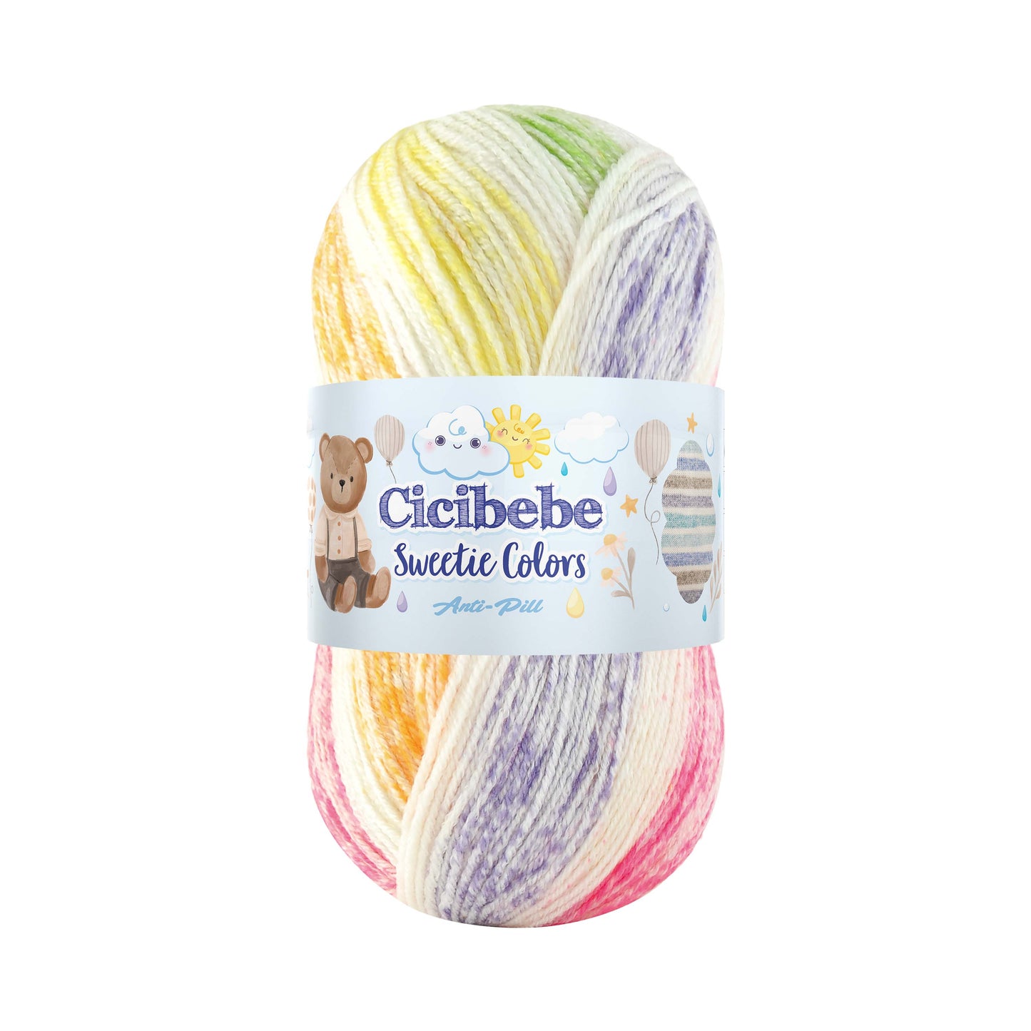 Papatya Cicibebe Sweetie Colors DK 5 x 100g - 265m 100% Anti Piling Acrylic Knitting Crochet Yarn