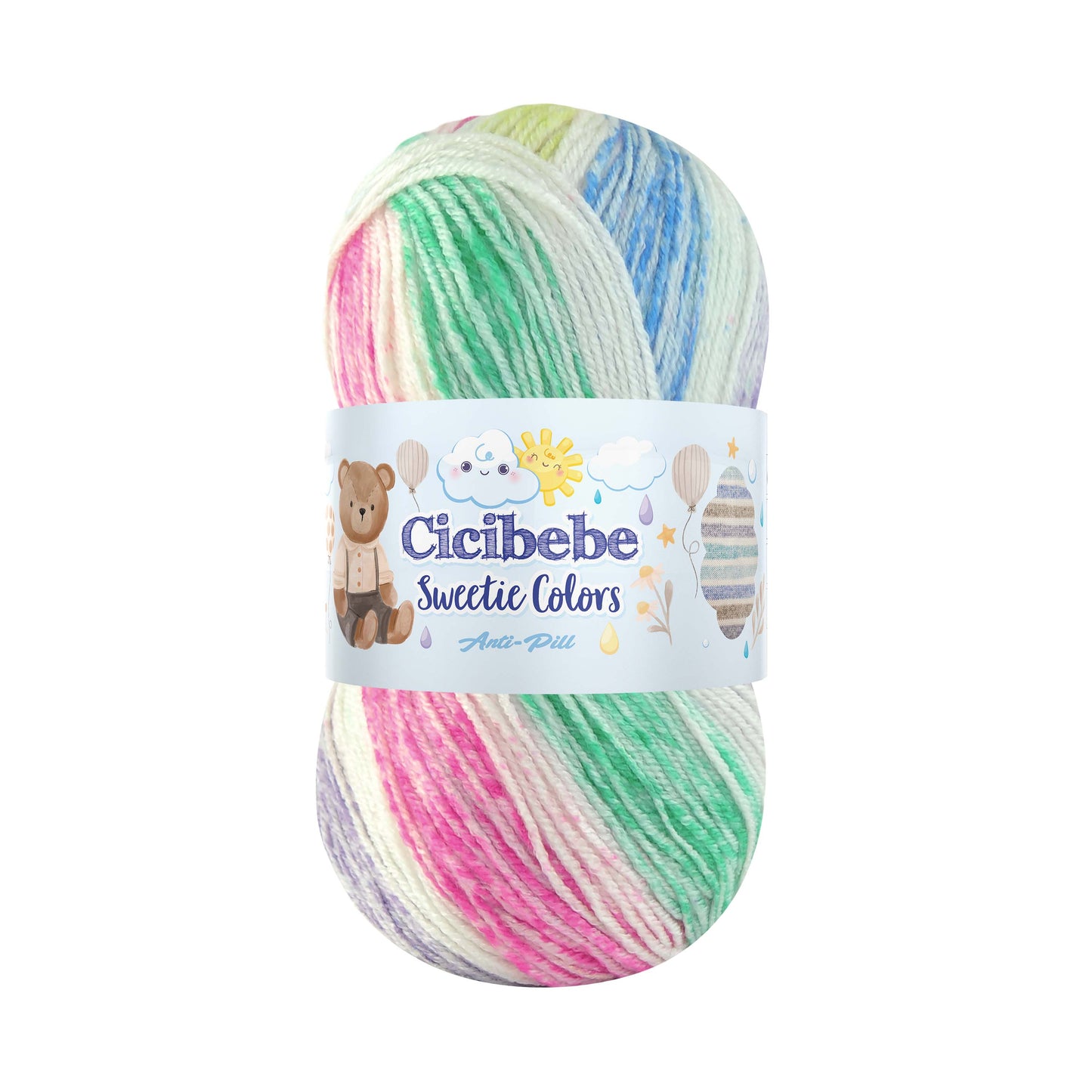 Papatya Cicibebe Sweetie Colors DK 5 x 100g - 265m 100% Anti Piling Acrylic Knitting Crochet Yarn