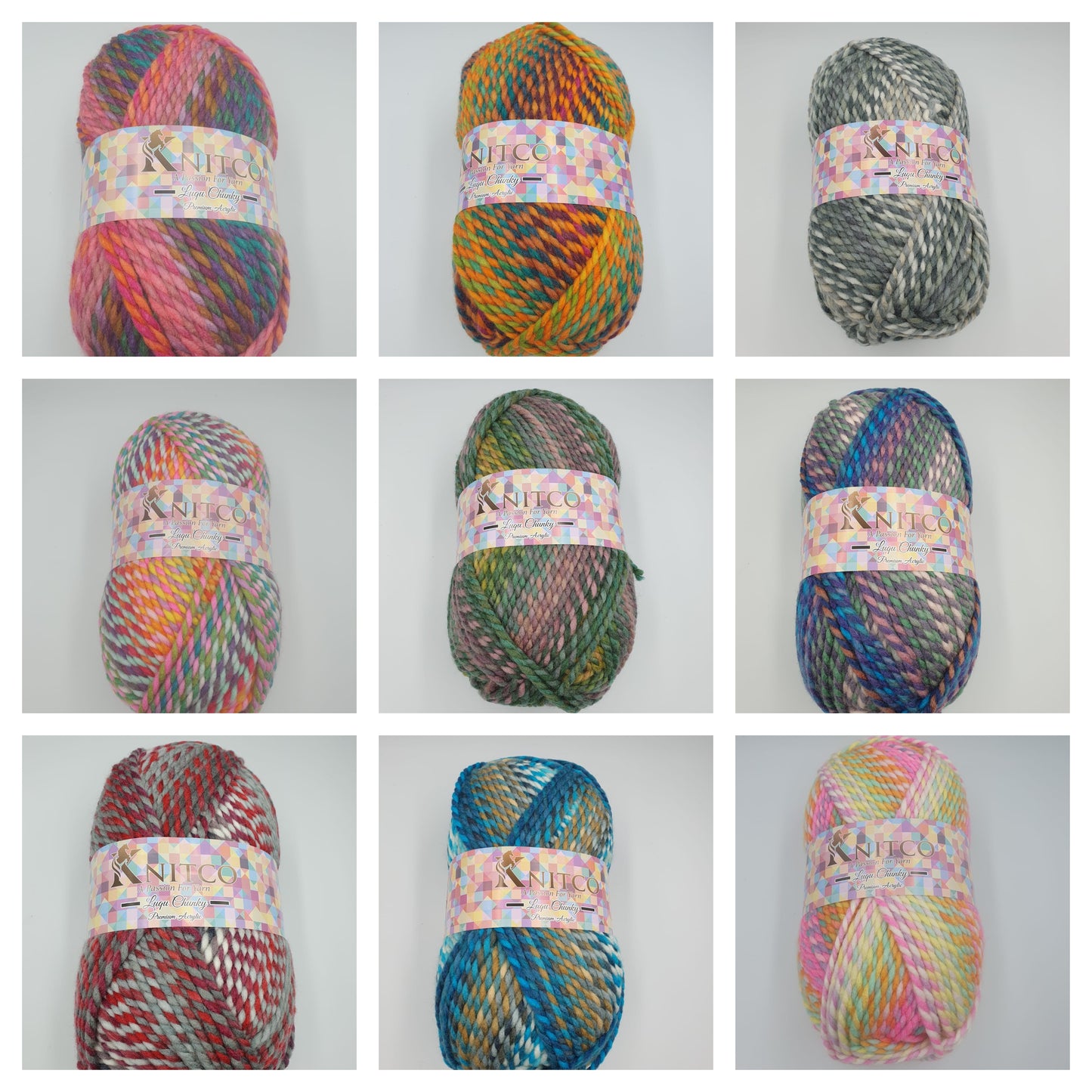 Knitco Luqu Chunky 1 x 300g - 195m - 20% Wool - 80% Acrylic Chunky Knitting Crochet Yarn