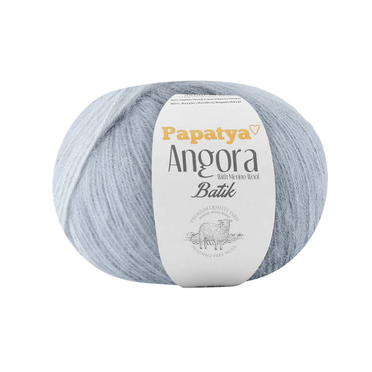 Papatya Angora Batik 6 x 100g - 550m - 80% Acrylic 20% Merino Wool Knittin Crochet Yarn