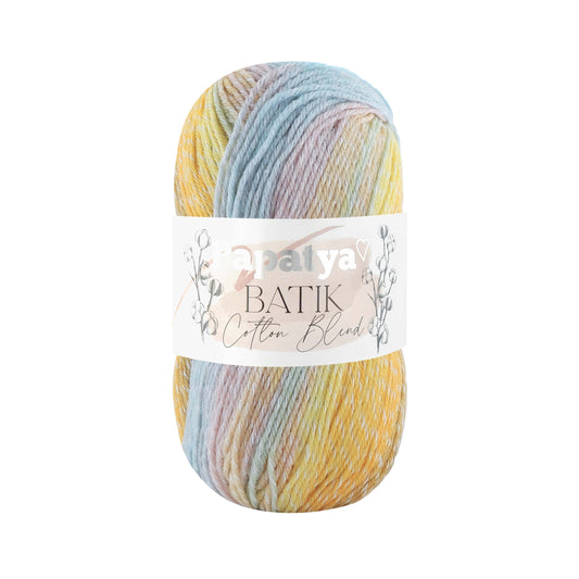 Papatya Batik Cotton Blend 5 x 100g - 225m - 30% cotton 70% Acrylic Knitting Crochet Yarn
