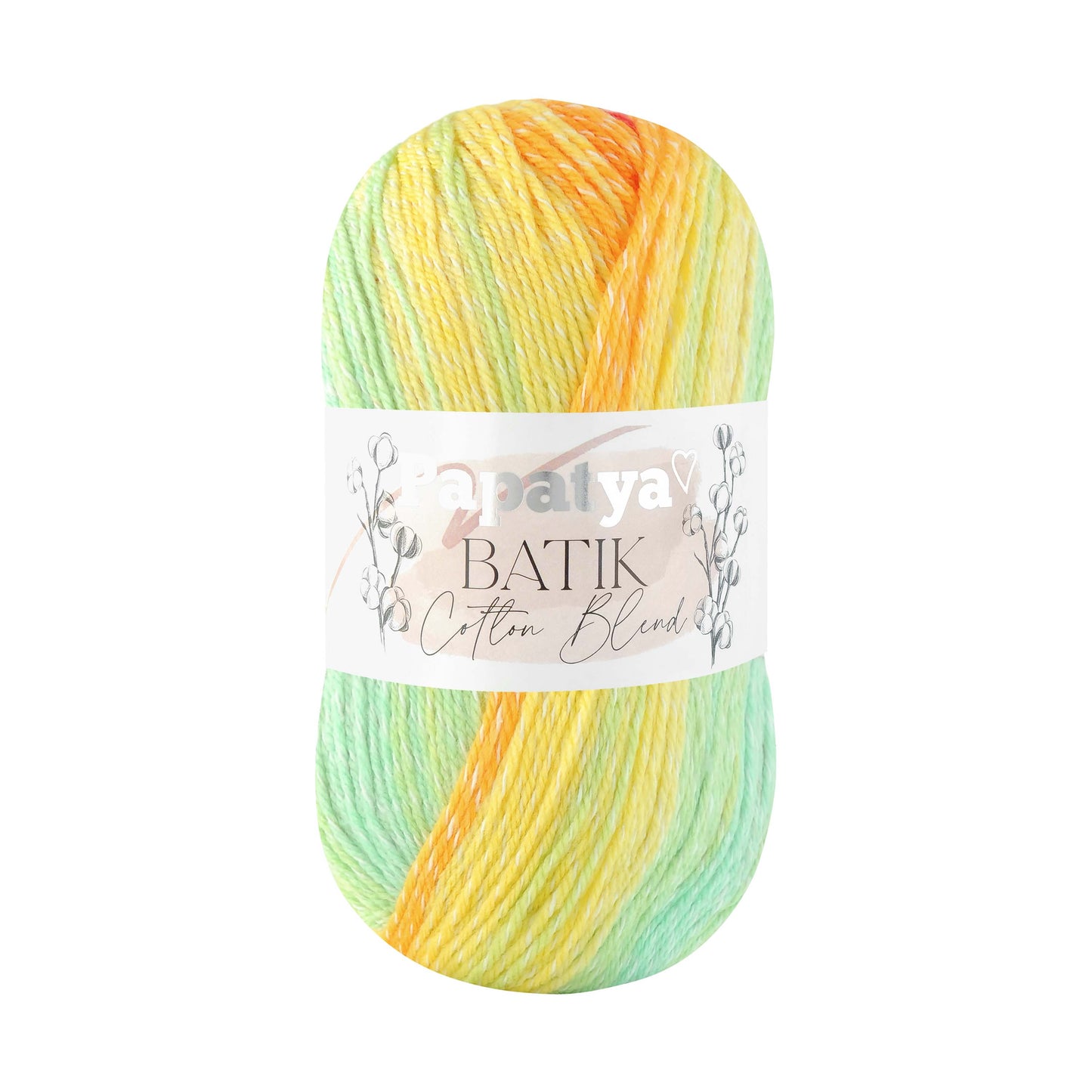 Papatya Batik Cotton Blend 5 x 100g - 225m - 30% cotton 70% Acrylic Knitting Crochet Yarn