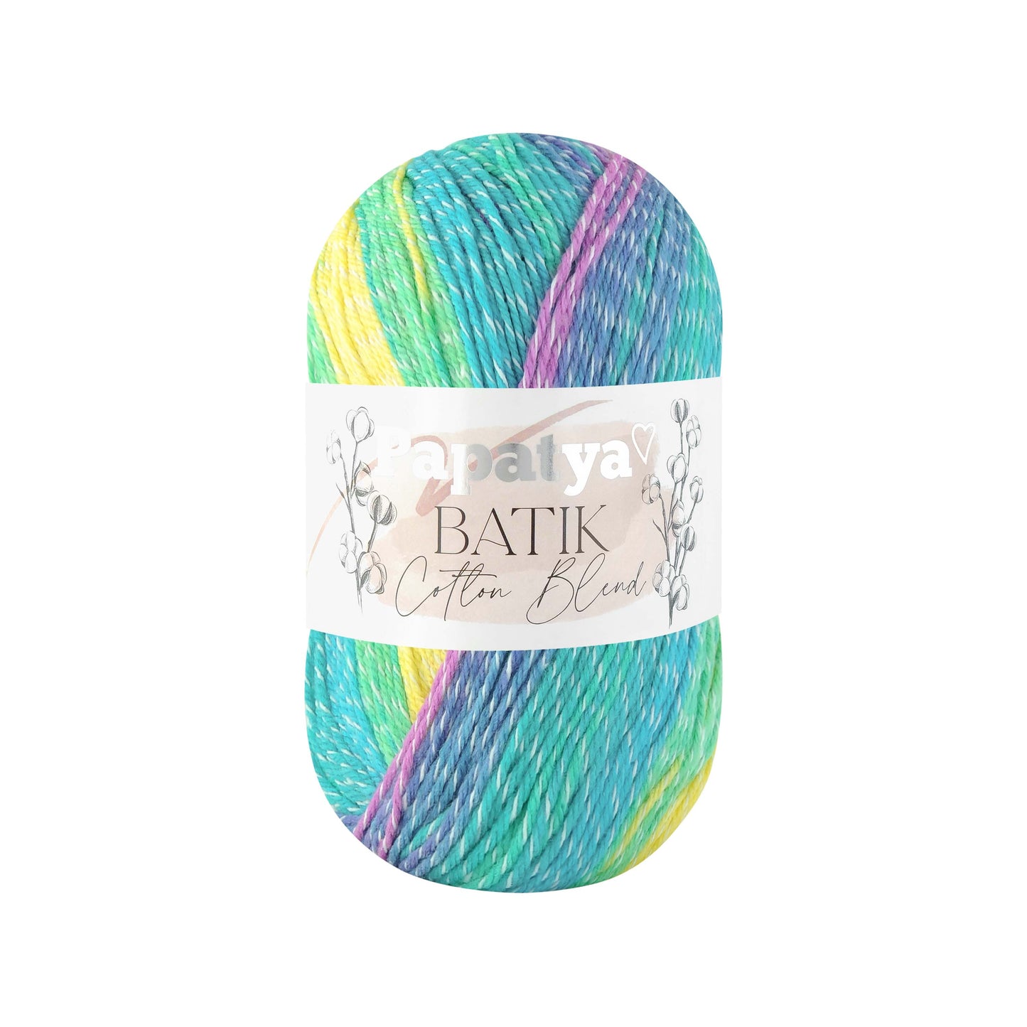 Papatya Batik Cotton Blend 5 x 100g - 225m - 30% cotton 70% Acrylic Knitting Crochet Yarn