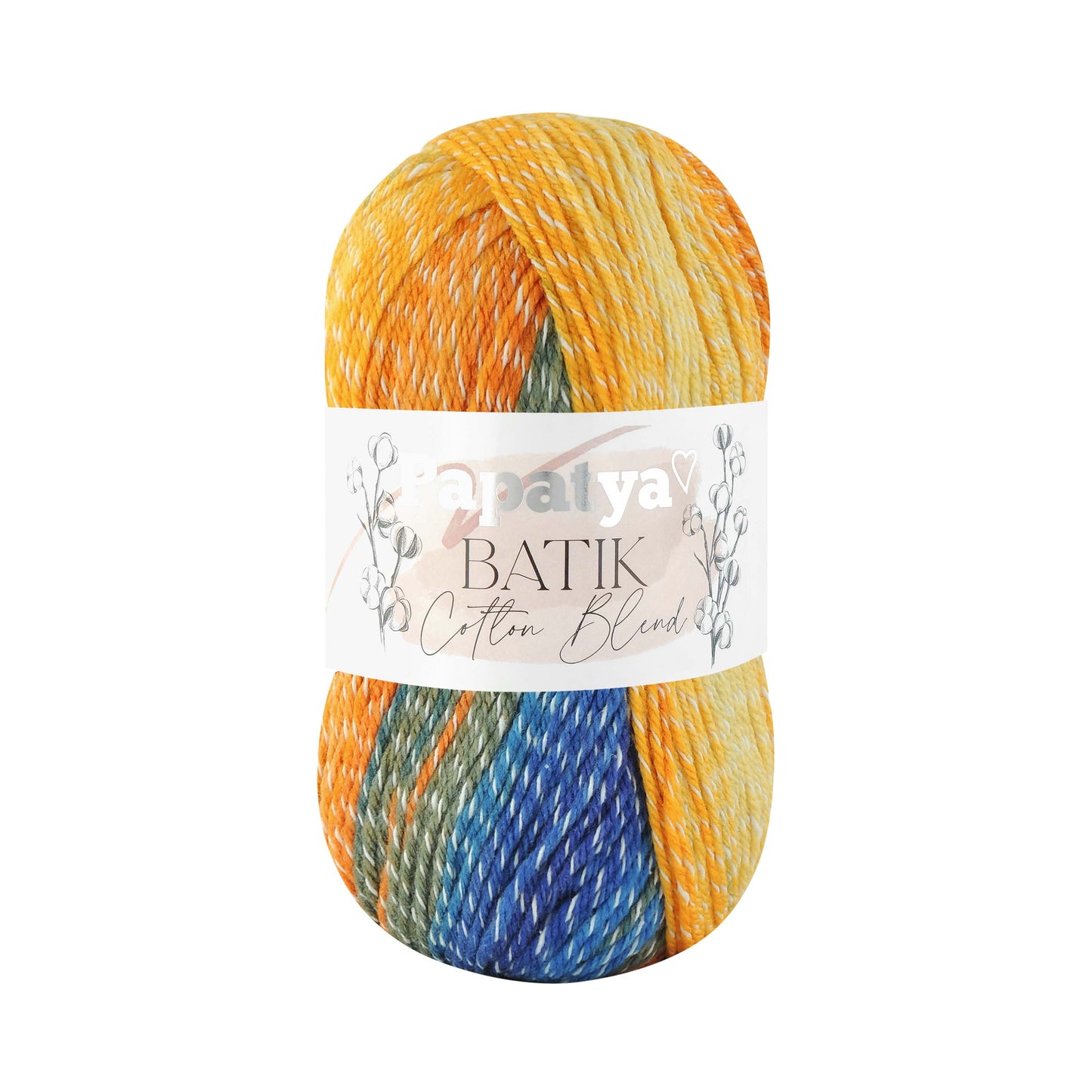 Papatya Batik Cotton Blend 5 x 100g - 225m - 30% cotton 70% Acrylic Knitting Crochet Yarn