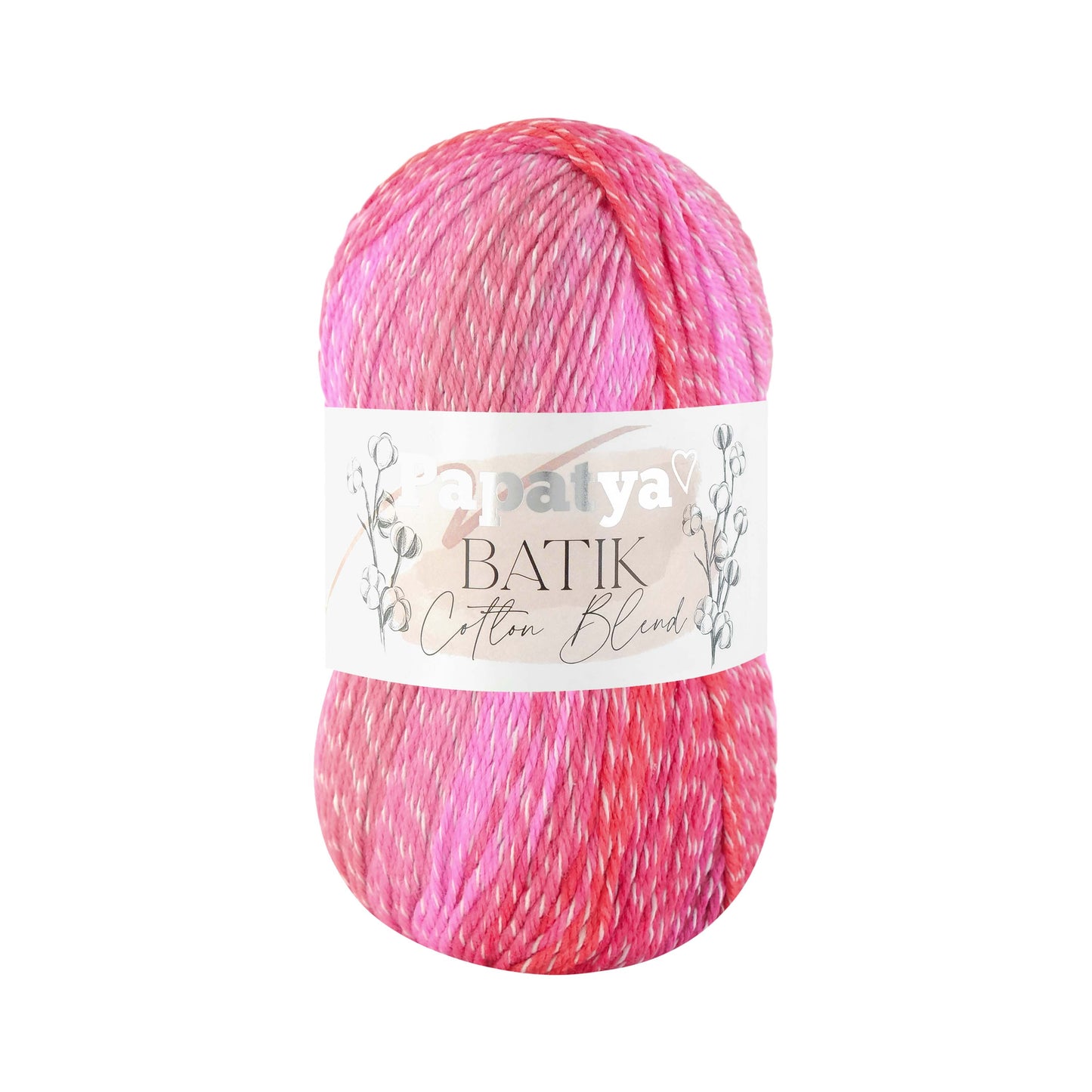 Papatya Batik Cotton Blend 5 x 100g - 225m - 30% cotton 70% Acrylic Knitting Crochet Yarn