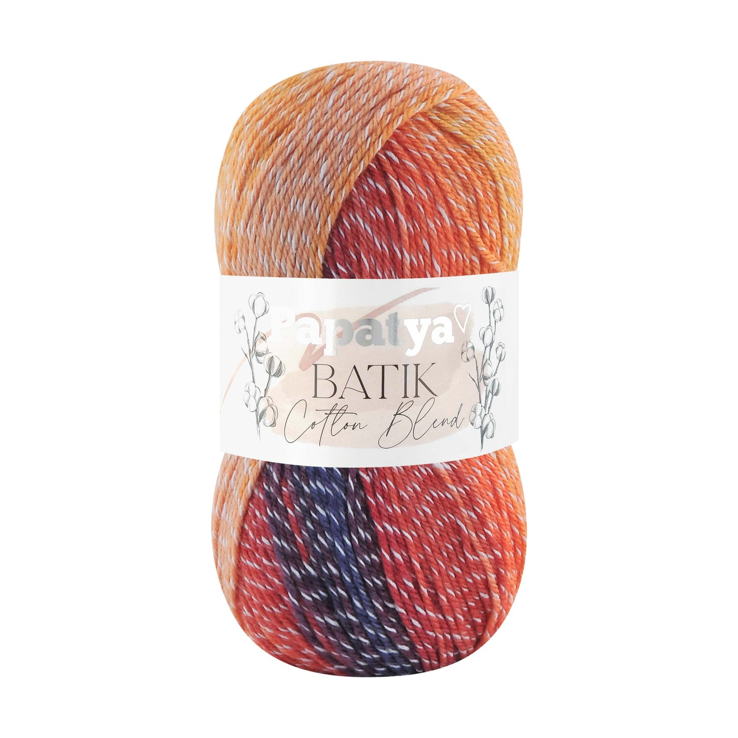 Papatya Batik Cotton Blend 5 x 100g - 225m - 30% cotton 70% Acrylic Knitting Crochet Yarn