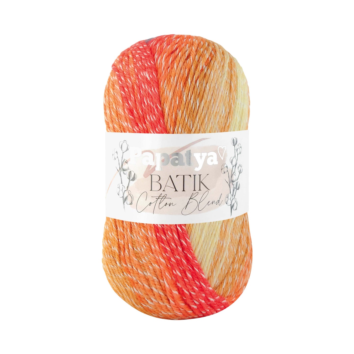 Papatya Batik Cotton Blend 5 x 100g - 225m - 30% cotton 70% Acrylic Knitting Crochet Yarn