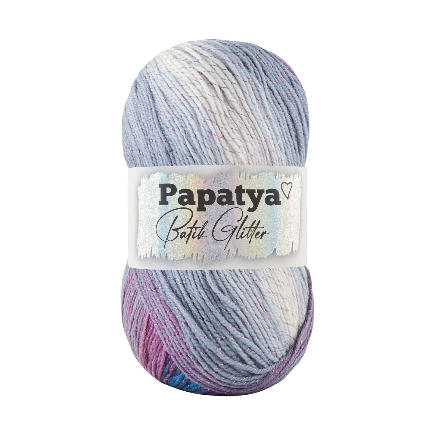 Papatya Batik Glitter 5 x 100g - 360m - 97% Acrylic 3% Polyester Knitting Crochet Yarn