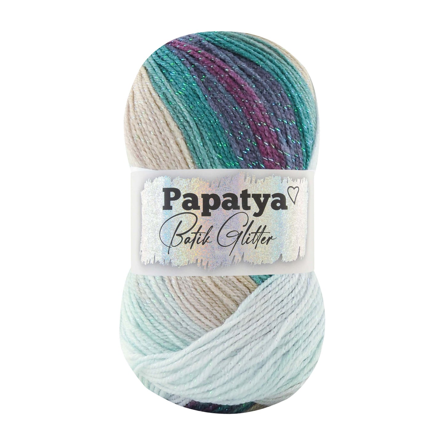 Papatya Batik Glitter 5 x 100g - 360m - 97% Acrylic 3% Polyester Knitting Crochet Yarn